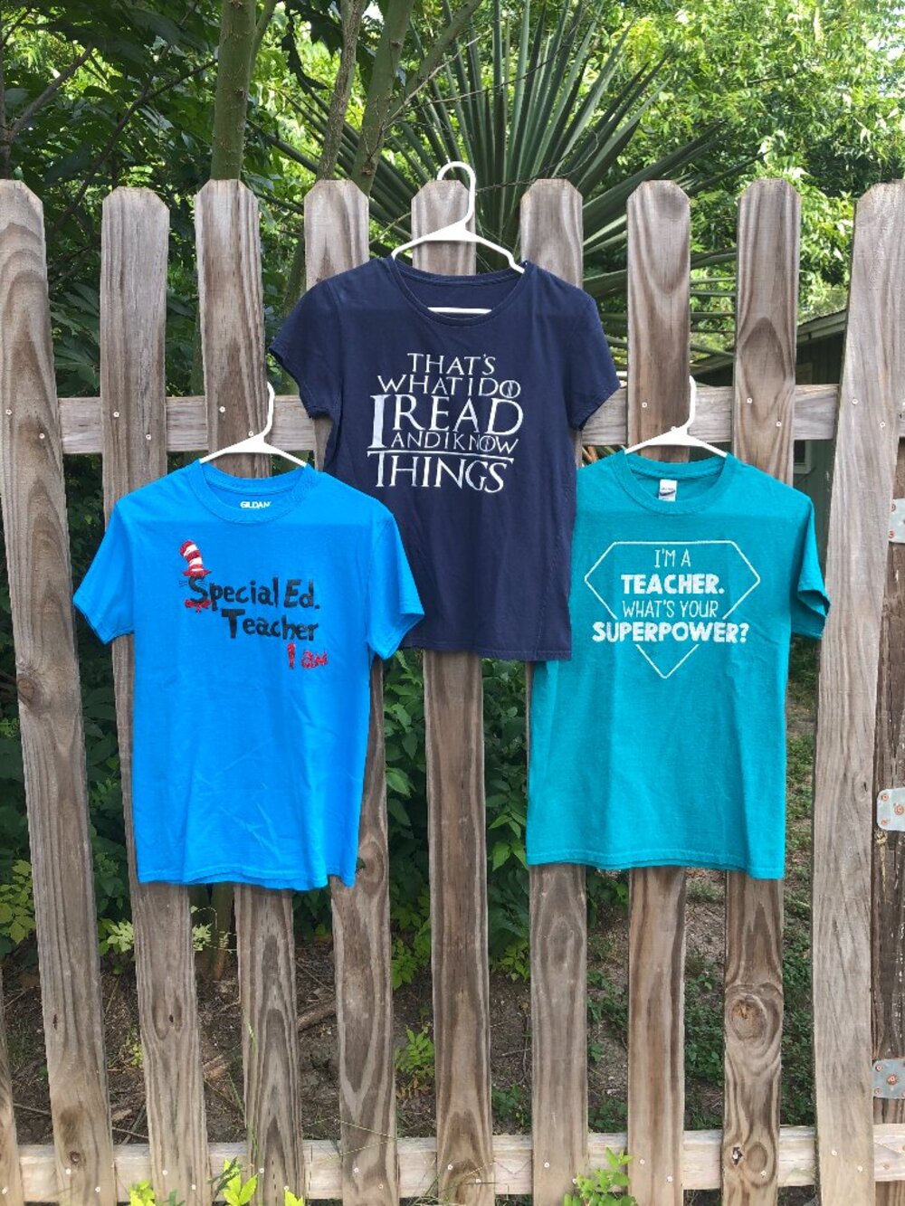 Teacher T-shirts, Set of 3, Size Small